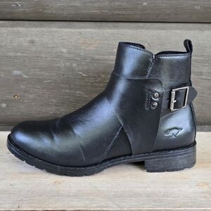 Rocket Dog Turia Moto Biker, Vegan Leather, Block Heel, Comfort Bootie WMS 7M